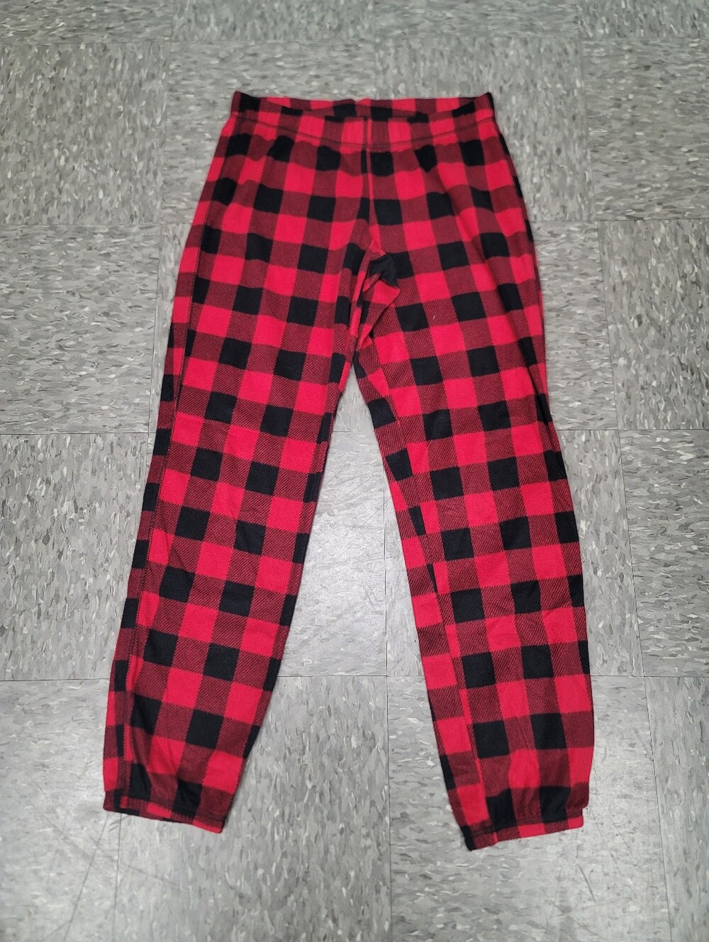 Flirtitude Plaid Flannel Pajama Pants Red Black Medium
